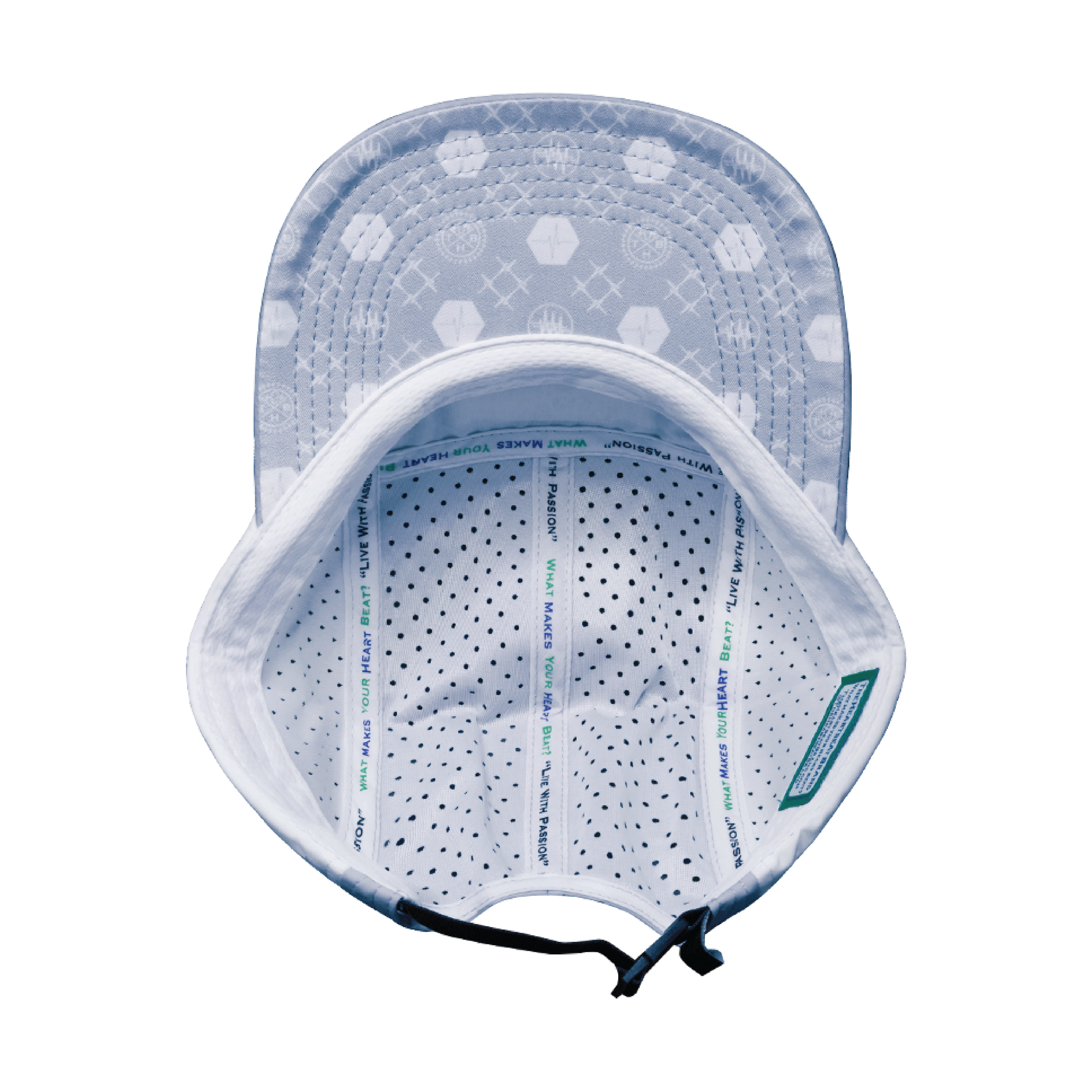 Pickleball Hat - 5 Panel - Gray / Navy / White - Laser Mesh